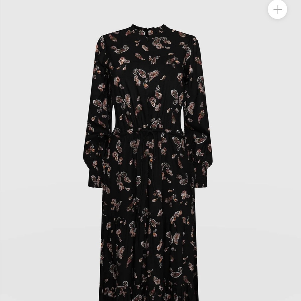 Chic Black Butterfly Print Maxi Dress